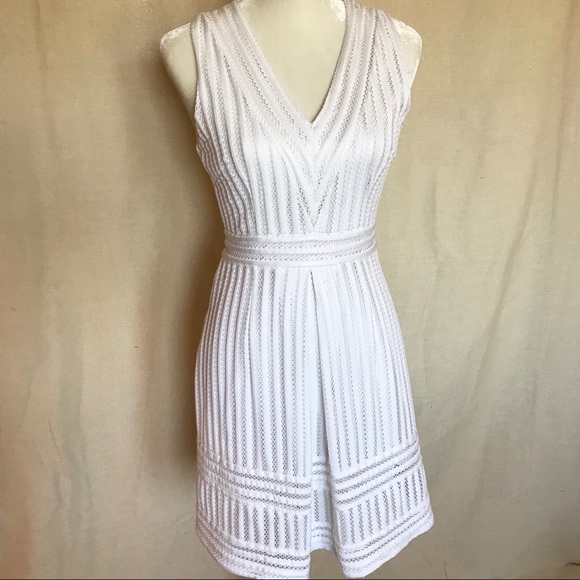 h&m white eyelet dress